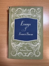 Essays of Francis Bacon by Francis Bacon Hardcover Thomas Nelson & Sons