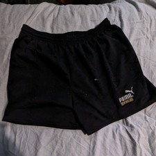 Vintage Puma King Black Sports Training Shorts Size S Small