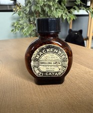 Vintage Mackenzie Smelling Salts Brown Bottle With Contents