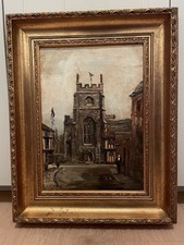 Original Oil On Canvas By John Corvin Vintage Painting Gilt Frame English Framed