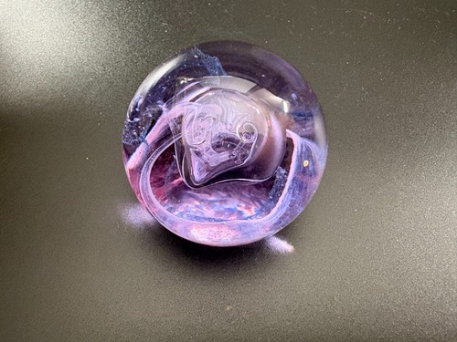 Handmade art glass paperweight - handmade,