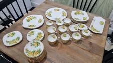 Royal Albert Tea Rose yellow set China Cups Saucers Plates Sugar Bowl joblot