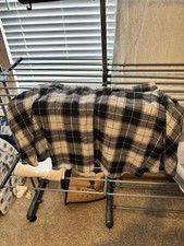 Black Tartan Lined Skirt, Knee