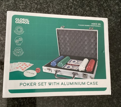 Poker set with aluminium case - set,