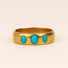 Antique 18K Gold Turquoise 3