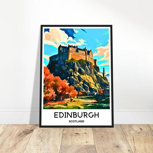 Edinburgh travel poster - travel, print