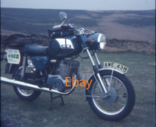 126 Slide - MZ Motorbike Parked At Side Of Road, 1960s