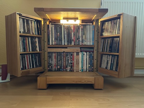 Oak dvd media storage - oak, &