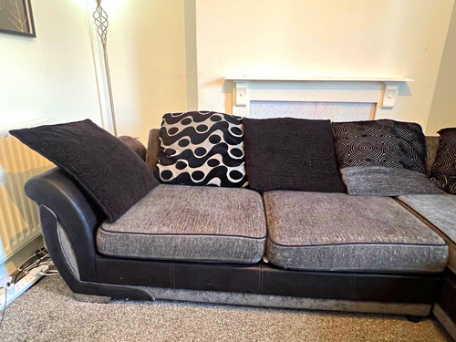 Grey black corner sofa - corner, 6
