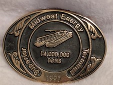1997 Superior Midwest Energy Terminal Solid Brass Belt Buckle