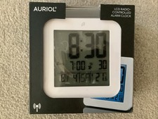 Auriol LCD Radio Controlled Alarm Clock