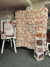 Pink flower Wall 6x4 foot with stand and flower roof candy cart To Buy Not Hire