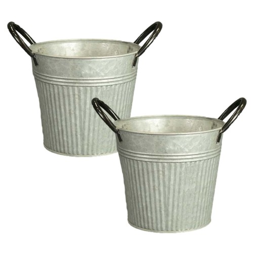 2pc round metal ribbed - 2pc,