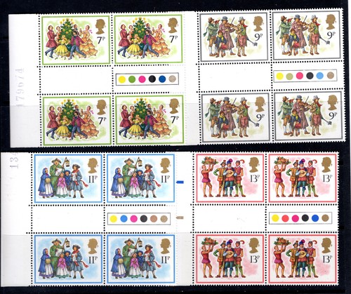 1978 1071 1074 christmas - gb, 1071-1074