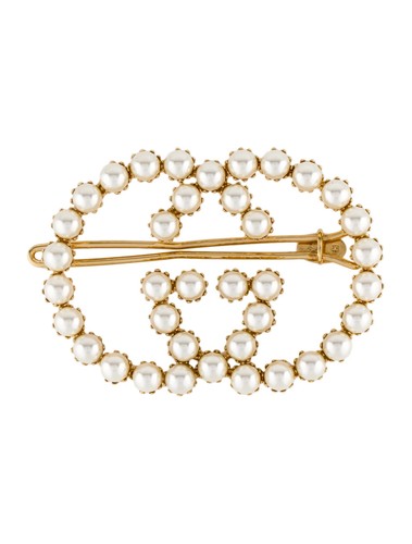 Faux pearl embellished hair - faux,
