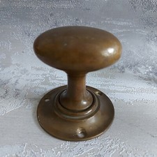 VINTAGE RECLAIMED OVAL ANTIQUE BRASS DOOR KNOB PULL VICTORIAN SHABBY CHIC LOVELY