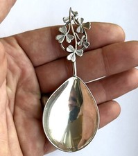 Silver Caddy Spoon CHESTER 1895 Stokes & Ireland - Antique Irish  Shamrock  ☘️