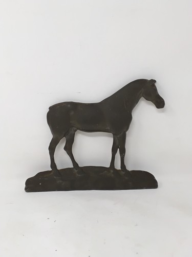 Vintage cast iron horse - iron,