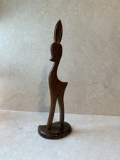 Mid Century Hand Carved Wooden