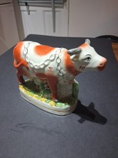 Staffordshire Cow Excellent Condition Very Rare 6 Inches High