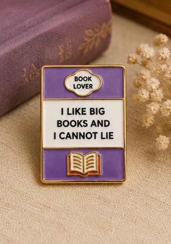 Book lover enamel - enamel, badge
