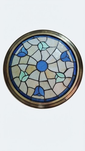 Vintage stained glass - stained, lamp