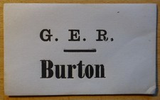 Great Eastern Railway Luggage Label - Burton - Mis-spelt?