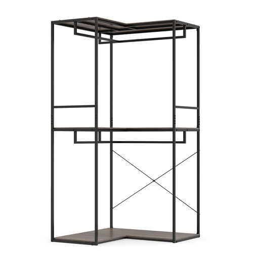 Shaped coat rack with 3 - l-shaped,