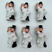 Set of 6 Vtg Bride & Groom
