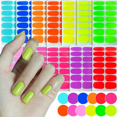Neon nail wraps strips - neon,