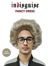 Wig Blonde Curls Grandma Old