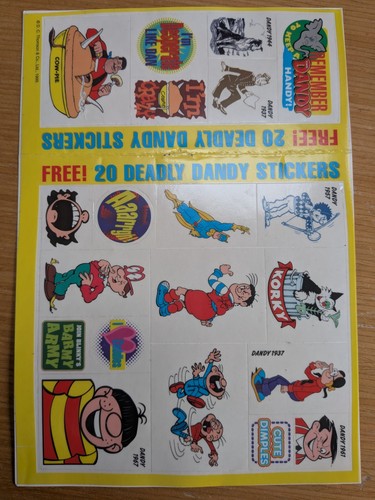 Dandy sticker sheet 1999 - dandy,