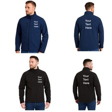Personalised Custom Printed Soft Shell Jacket Full Zip Workwear with Text & Logo