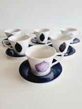 6 x PORTMEIRION DUSK TEA CUPS