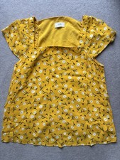 Hush yellow floral puff sleeve