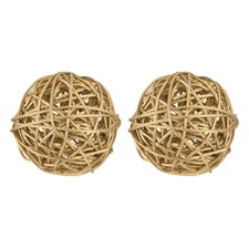 2 Pcs Wicker Rattan Balls 3