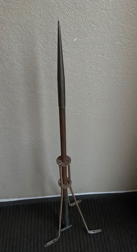 Vintage copper lightning rod - vintage,