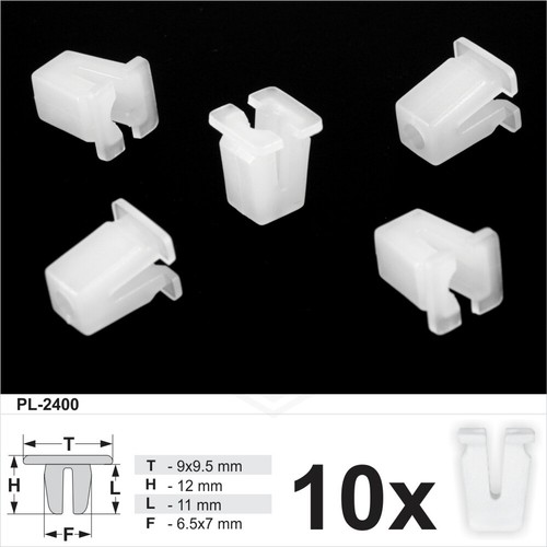 10x white plastic universal - white,