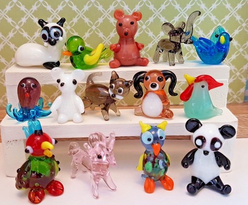 Glass micro animals - glass,
