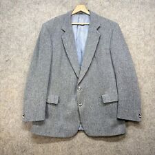 Magee Blazer Jacket Mens 46R Blue Donegal Tweed Handwoven Ireland Sport Coat