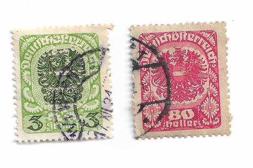 Austria postage stamps perfins