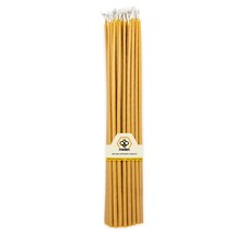 11" / 27cm, Pure Beeswax Hanukkah Church Dipper Taper Candles - Prayer Candles