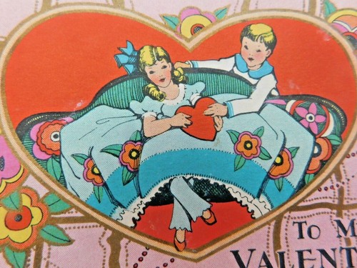 Vintage 1920 valentine girl - 1920's,