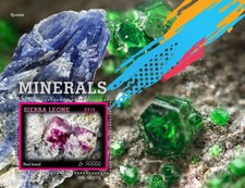 Minerals Nature Stamps Sierra Leone 2019 MNH Red Beryl Kyanite 1v S/S