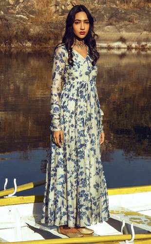Paulmi harsh blue - blue, anarkali