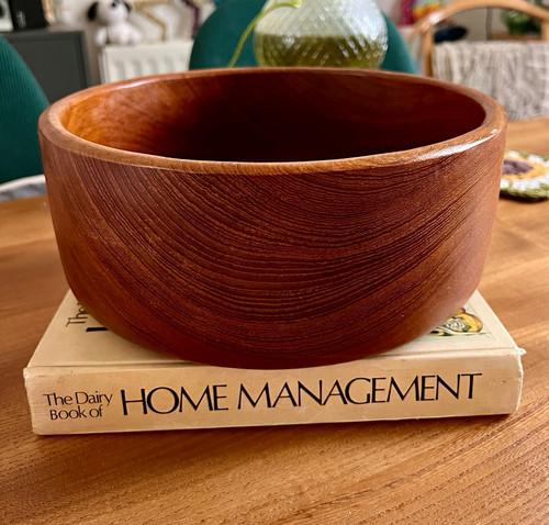 Vintage large handcrafted teak - large,