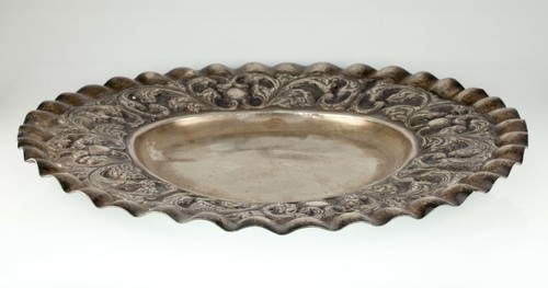 Large silver tray - silver,