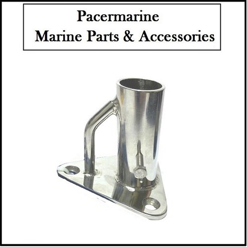 Stanchion base stainless - stainless, steel