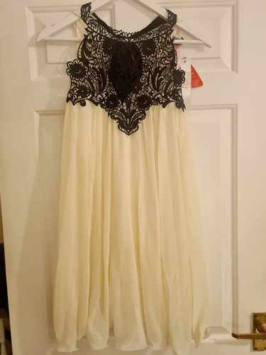 Lipsy ivory black dress - black,