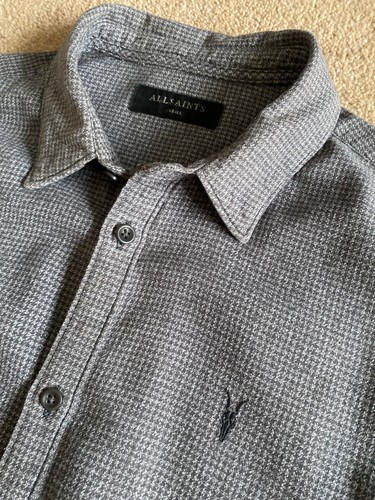 Allsaints pewter dogtooth long - pewter,